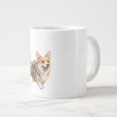 Corgi Wandelavontuur Waterverf Mok (Voorkant rechts)