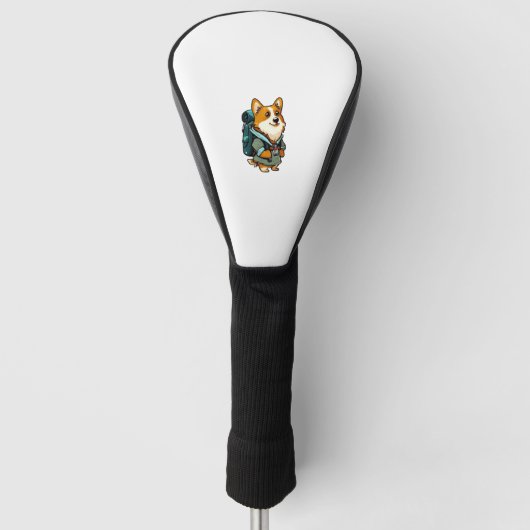 Corgi Wandelen en kamperen Golfheadcover (Voorkant)
