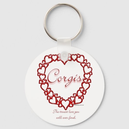 Corgi Ware Liefde - Sleutelhanger (Voorkant)
