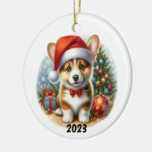 Corgi Waterverf Ornament Aanpassing Beschikbaar (Links)