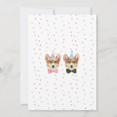 Corgi Wedding Dog Bride Groom Couple Valentijnse Kaart (Achterkant)
