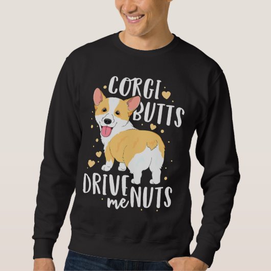 Corgi Welsh Dog Butts drijft me op Trui (Voorkant)
