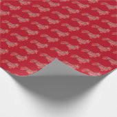 Corgi Welsh Dog Christmas Dog Schattige Silhouette Cadeaupapier (Hoek)