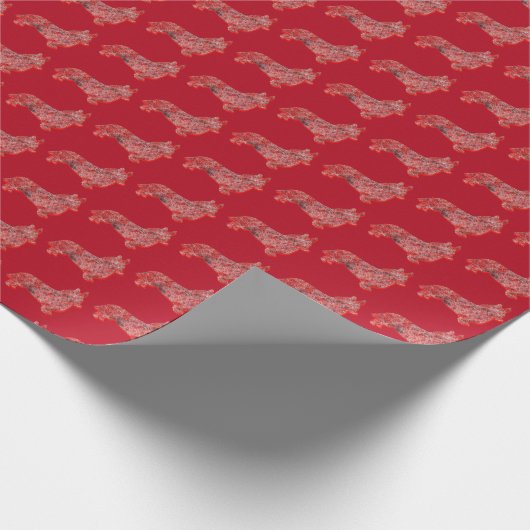 Corgi Welsh Dog Christmas Dog Schattige Silhouette Cadeaupapier (Hoek)