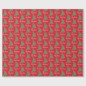 Corgi Welsh Dog Kerstmis Holiday Red Cadeaupapier (Vlak)