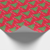 Corgi Welsh Dog Kerstmis Holiday Red Cadeaupapier (Hoek)