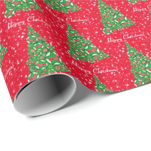 Corgi Welsh Dog Kerstmis Holiday Red Cadeaupapier (Rol Hoek)