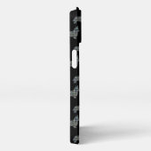 Corgi Welsh Hond Leuk Silhouet Grid Zwart iPhone Hoesje (Rechterkant)