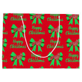 Corgi Welsh Kerstmis Dog en Green Bow Groot Cadeauzakje (Achterkant)