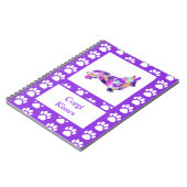 Corgi Welsh Kisses Hond Silhouet PurplePY&B Notitieboek (Linkerzijde)