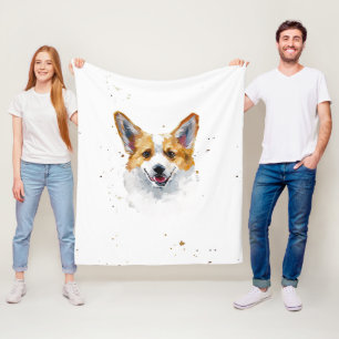 Corgi Welsh Pembroke Cute Corgi Dog Fleece Deken