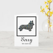 Corgi Welsh Pembrokeshire Dog Pet Sympathcard Kaart (Gele Bloem)