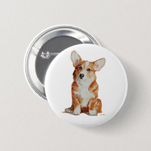 Corgi welsh puppy button (Voorkant /achterkant)