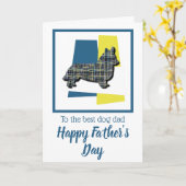 Corgi Welshe Hond TriColour Vaderdag Kaart (Gele Bloem)