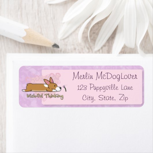 Corgi wensdenken etiket (Insitu)