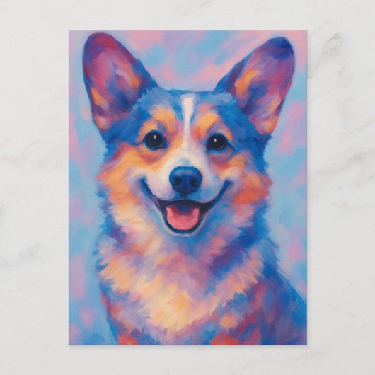 Corgi Wenskaart Briefkaart (Voorkant)