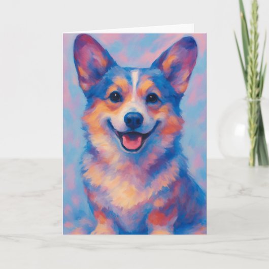 Corgi Wenskaart Kaart (Voorkant)
