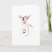 Corgi wenskaart – Pembroke Welsh Corgi