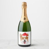Corgi Wine Sticker Funny Novelty Gift (Voorkant)