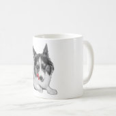 Corgi Wink in het rood Koffiemok (Voorkant rechts)