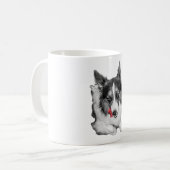 Corgi Wink in het rood Koffiemok (Voorkant links)