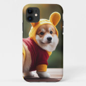 Corgi Winnie de Pooh V2 iPhone Case (Achterkant)