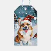Corgi Winter Wonderland Christmas Joy Cadeaulabel (Achterkant)