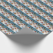 Corgi Winter Wonderland Christmas Joy Cadeaupapier (Hoek)