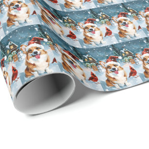 Corgi Winter Wonderland Christmas Joy Cadeaupapier