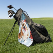 Corgi Winter Wonderland Christmas Joy Golfhanddoek (Groen)