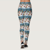 Corgi Winter Wonderland Christmas Joy Leggings (Achterkant)