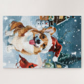Corgi Winter Wonderland Christmas Joy Legpuzzel (Horizontaal)