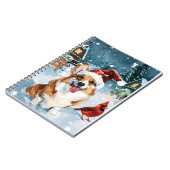 Corgi Winter Wonderland Christmas Joy Notitieboek (Linkerzijde)