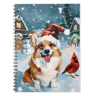 Corgi Winter Wonderland Christmas Joy Notitieboek