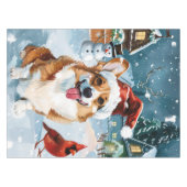 Corgi Winter Wonderland Christmas Joy Tafelkleed (Voorkant (Horizontaal))