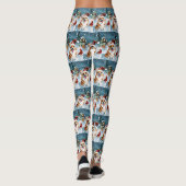 Corgi Winter Wonderland Kerstvreugde Leggings (Achterkant)