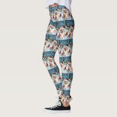 Corgi Winter Wonderland Kerstvreugde Leggings (Links)