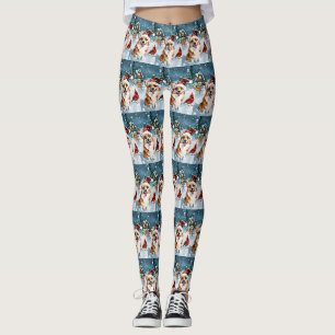 Corgi Winter Wonderland Kerstvreugde Leggings