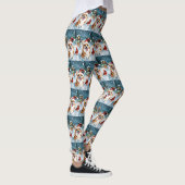 Corgi Winter Wonderland Kerstvreugde Leggings (Rechts)