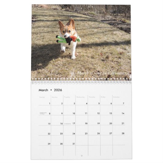 Corgi Wisdom Calendar Kalender (Mar 2026)