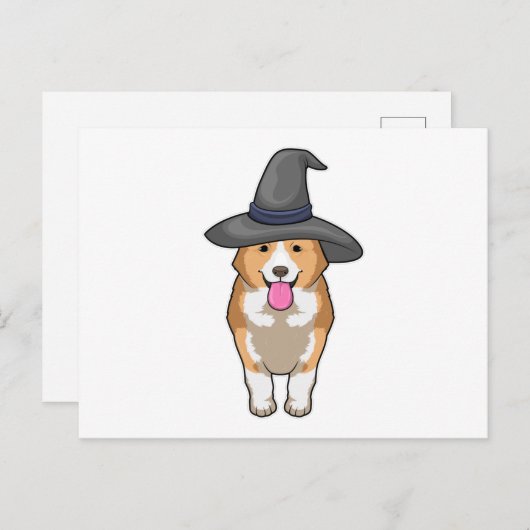 Corgi Witch Briefkaart (Voorkant / Achterkant)