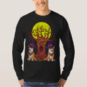 Corgi Witch Pet Halloween Kostuum Hondenliefhebber T-shirt (Voorkant)