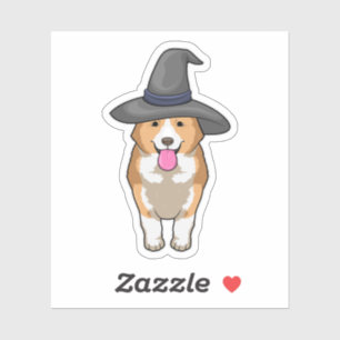 Corgi Witch Sticker
