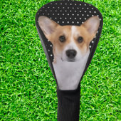 Corgi witte stippen golfheadcover