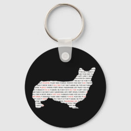 Corgi Word Art Sleutelhanger