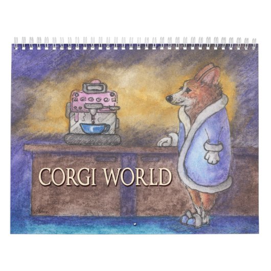 Corgi World - een Welshe corgi hondenkalender Kalender (Hoes)