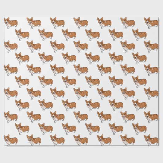 Corgi Wrapping Paper Cadeaupapier (Vlak)
