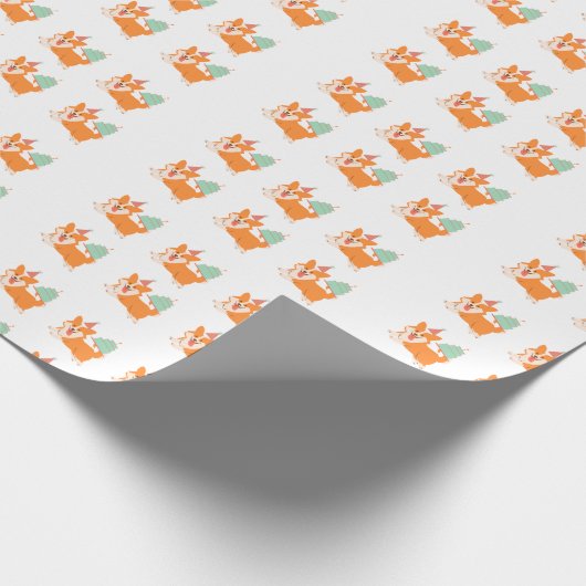 Corgi Wrapping Paper Cadeaupapier (Hoek)