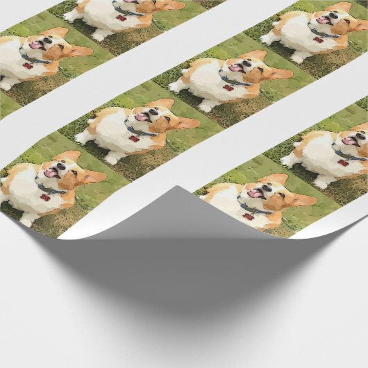 Corgi Wrapping Paper Cadeaupapier (Hoek)