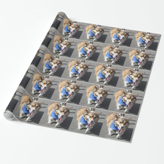 Corgi Wrapping Paper Cadeaupapier (Uitgerold)